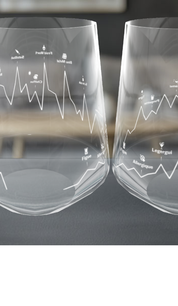 Verre Froid Mort - Face arri&egrave;re avec design montagne